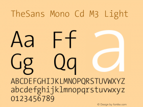 TheSansMono-CdM3Light 3.006 Font Sample