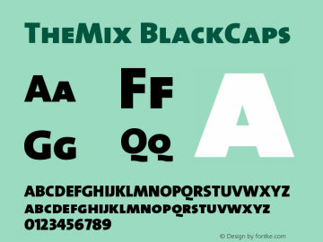 TheMix BlackCaps Version 1.0 Font Sample