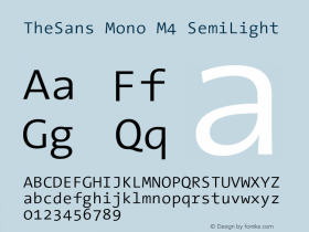 TheSansMono-M4SemiLight 3.006图片样张