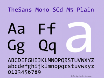 TheSansMono-SCdM5Plain 3.006图片样张