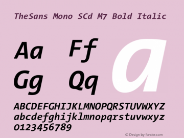 TheSansMono-SCdM7BoldItalic 3.006图片样张