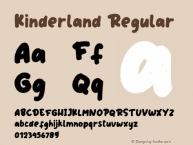 Kinderland-Regular Version 1.000 Font Sample