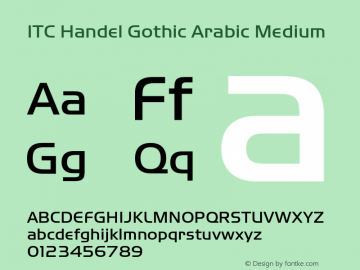 ITCHandelGothicArabic-Medium Version 1.00 Font Sample