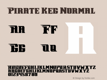 Pirate Keg Normal email: maddhatter_dl@yahoo.com Font Sample
