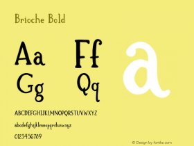 Brioche Bold Version 1.000;hotconv 1.0.109;makeotfexe 2.5.65596 Font Sample