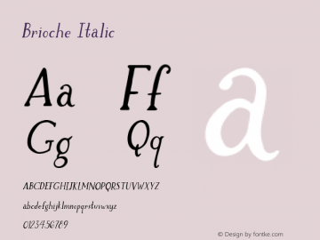 Brioche Italic Version 1.000图片样张