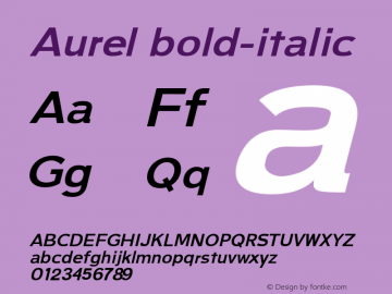 Aurel bold-italic 0.1.0图片样张