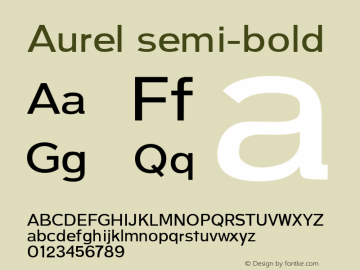 Aurel semi-bold 0.1.0图片样张