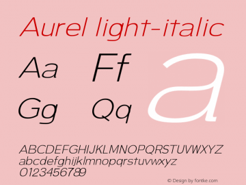 Aurel light-italic 0.1.0图片样张