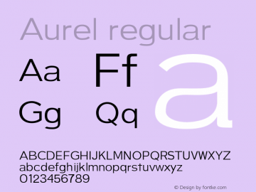 Aurel regular 0.1.0图片样张