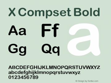 X Compset Bold Version 1.8 Font Sample