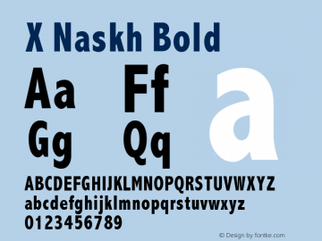 X Naskh Bold Version 1.8图片样张