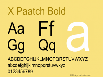X Paatch Bold Version 1.8 Font Sample