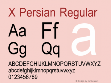 X Persian Version 1.8 Font Sample