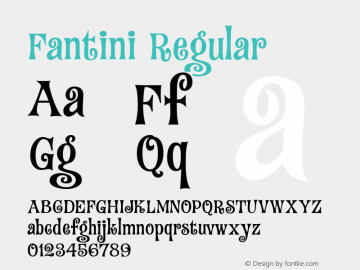 Fantini 1.000 Font Sample