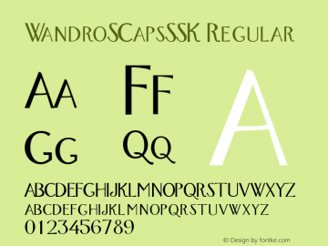 WandroSCapsSSK Macromedia Fontographer 4.1 8/28/95 Font Sample