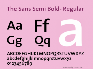 TheSans SemiBold Plain Version 1.0图片样张