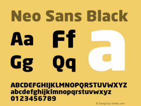 Neo Sans Black Version 001.000 Font Sample