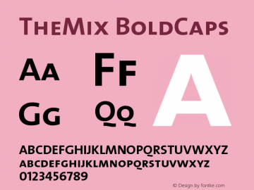 TheMix BoldCaps Version 1.0 Font Sample