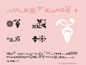 Flower Design  Font Sample