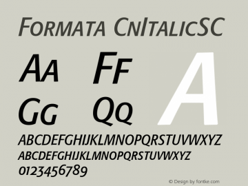Formata CnItalicSC Macromedia Fontographer 4.1 4/17/2000 Font Sample