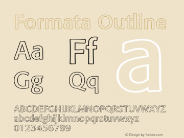 Formata Outline Macromedia Fontographer 4.1 4/17/2000 Font Sample