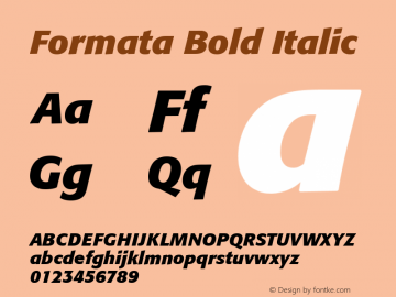 Formata Bold Italic Version 001.001图片样张