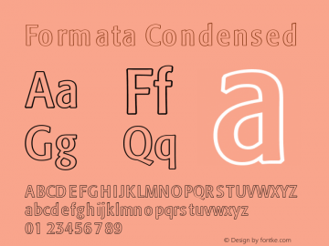 Formata Condensed Outline Version 001.000 Font Sample