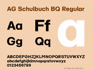 Akzidenz-Grotesk (R) Schulbuch Medium Version 001.000 Font Sample