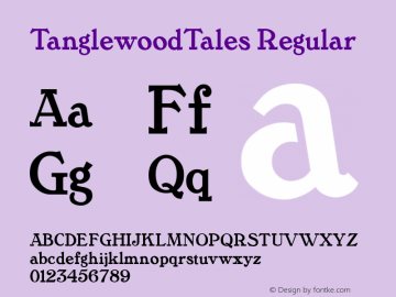 TanglewoodTales Regular Converted from e:\nickfo~1\pcttf\TAT_____.TF1 by ALLTYPE图片样张