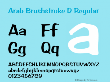 Arab Brushstroke D Version 001.005图片样张