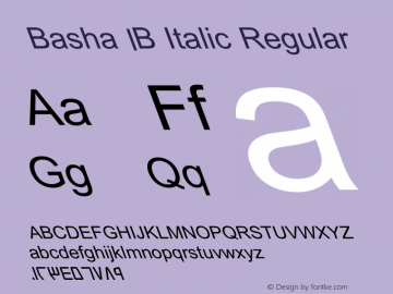 Basha 1B Italic Version 2.00 August 26, 2007图片样张