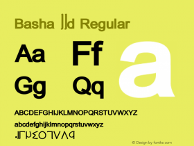 Basha 11d Version 1.00 September 20, 2007, initial release Font Sample