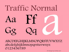 Traffic Normal 1.0 Font Sample