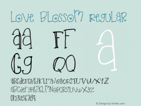 love blossom Version 1.00;January 7, 2020;FontCreator 11.5.0.2422 64-bit图片样张