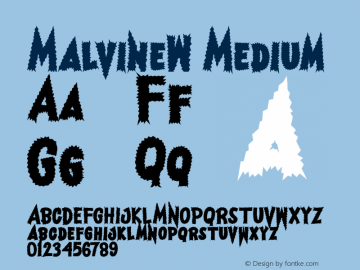 MalvineW Version 002.000 Font Sample