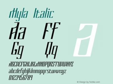 Myla-Italic 1.000图片样张