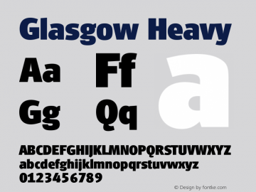 Glasgow Heavy Version 1.000 Font Sample