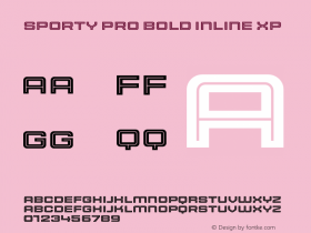 Sporty Pro Bold Inline XP Version 1.000 Font Sample