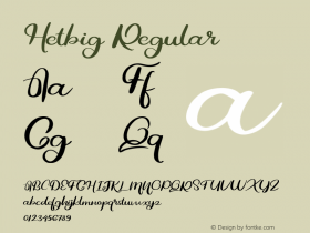 Hetbig Version 1.000 Font Sample