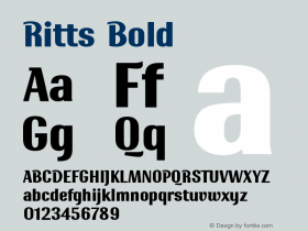 Ritts Bold Version 1.001图片样张