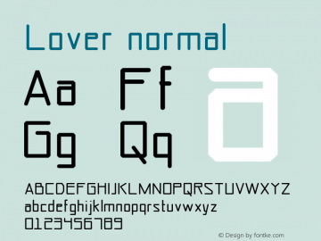 Lover Version 1 Font Sample