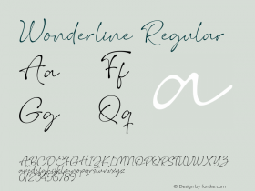 Wonderline Version 1.00;January 6, 2020;FontCreator 12.0.0.2547 64-bit Font Sample