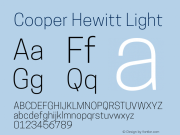 CooperHewitt-Light 1.000 Font Sample
