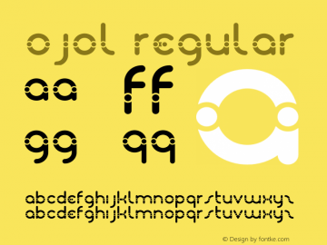 ojol Version 1.00;December 16, 2019;FontCreator 12.0.0.2525 64-bit Font Sample