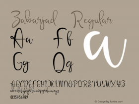 Zabarjad Version 1.005;Fontself Maker 3.4.0 Font Sample