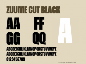 Zuume Cut Black Version 1.000;hotconv 1.0.109;makeotfexe 2.5.65596 Font Sample