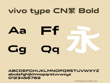 vivo type CN繁 Bold  Font Sample