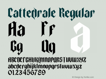 Cattedrale-Regular Version 1.000 Font Sample