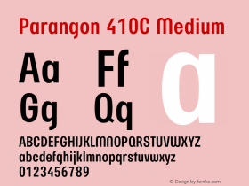 Parangon410C Version 001.000 Font Sample